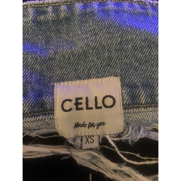 Cello Jacket Women  XSmall Blue Torn Stressed - Picture 3 of 3